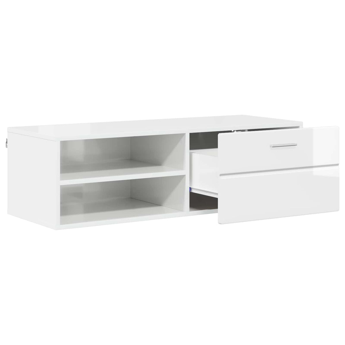 vidaXL Wooden Cabinet 100.5 x 39 x 30 cm High Gloss White