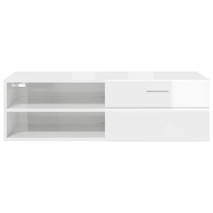 vidaXL Wooden Cabinet 100.5 x 39 x 30 cm High Gloss White