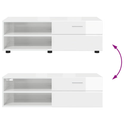 vidaXL Wooden Cabinet 100.5 x 39 x 30 cm High Gloss White