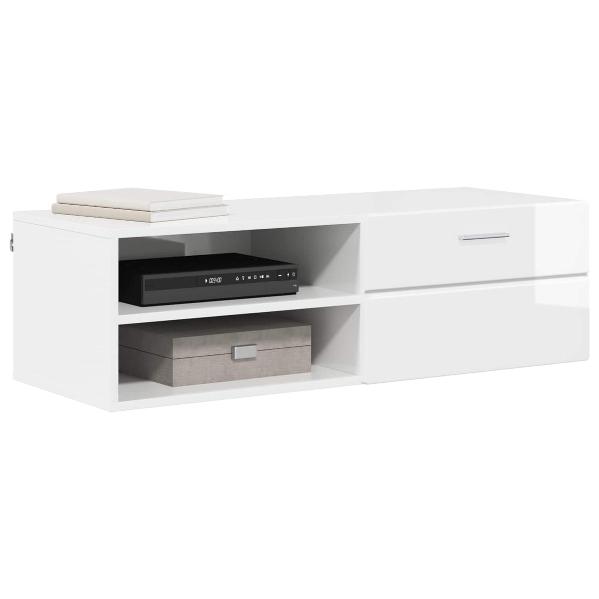 vidaXL Wooden Cabinet 100.5 x 39 x 30 cm High Gloss White