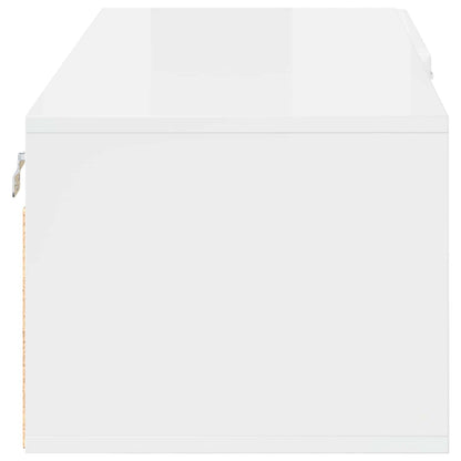 vidaXL Wooden Cabinet 100.5 x 39 x 30 cm High Gloss White