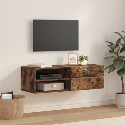 vidaXL Wooden Cabinet 100.5 x 39 x 30 cm Smoked Oak Engineered Wood