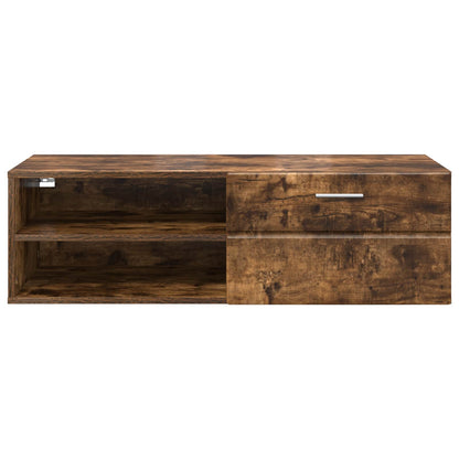 vidaXL Wooden Cabinet 100.5 x 39 x 30 cm Smoked Oak Engineered Wood