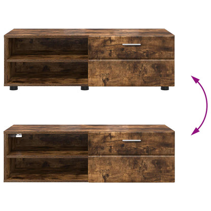 vidaXL Wooden Cabinet 100.5 x 39 x 30 cm Smoked Oak Engineered Wood