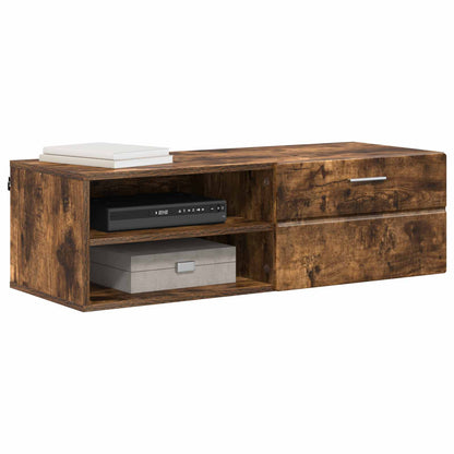 vidaXL Wooden Cabinet 100.5 x 39 x 30 cm Smoked Oak Engineered Wood