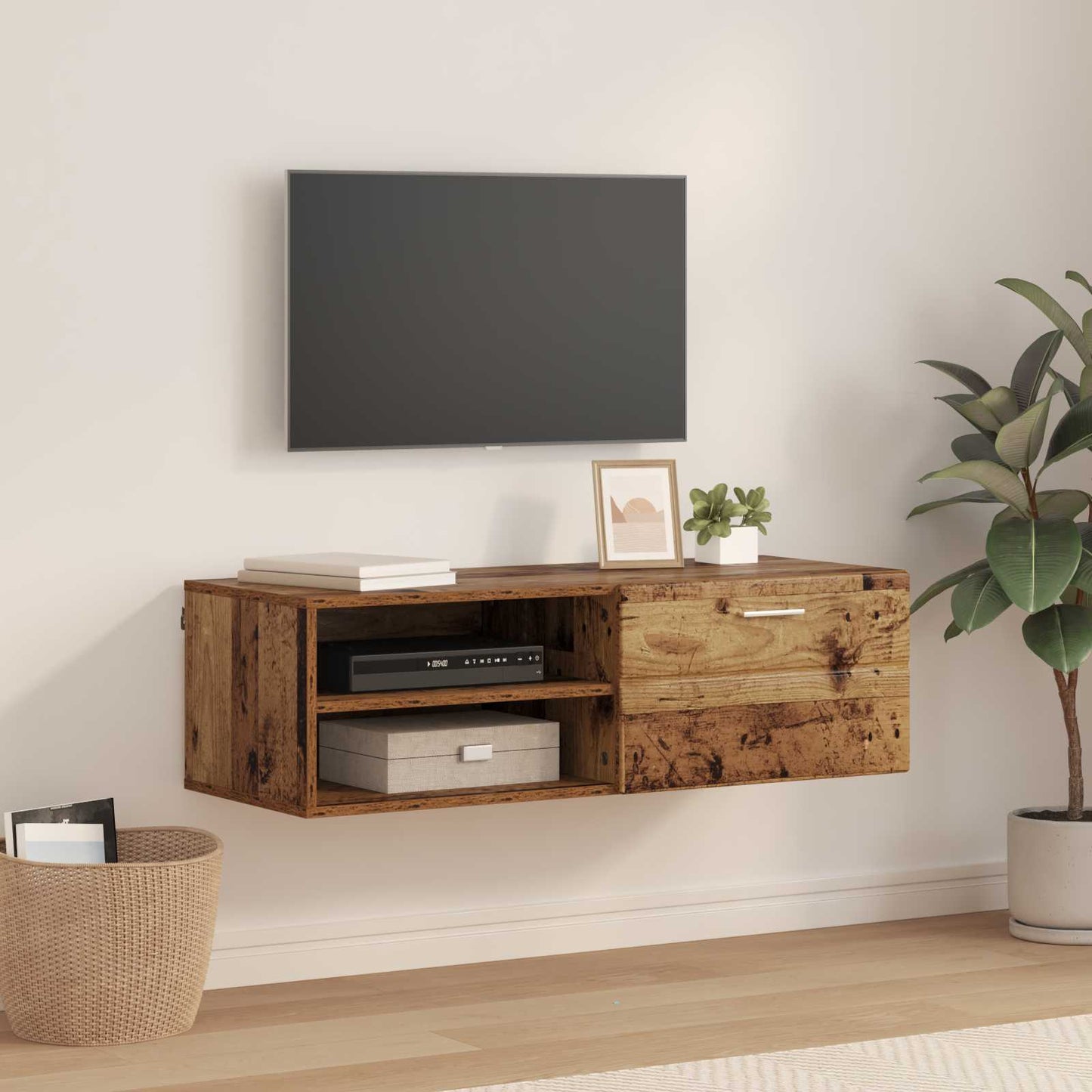 vidaXL Wooden Cabinet Old Wood 100.5 x 39 x 30 cm Engineered Wood