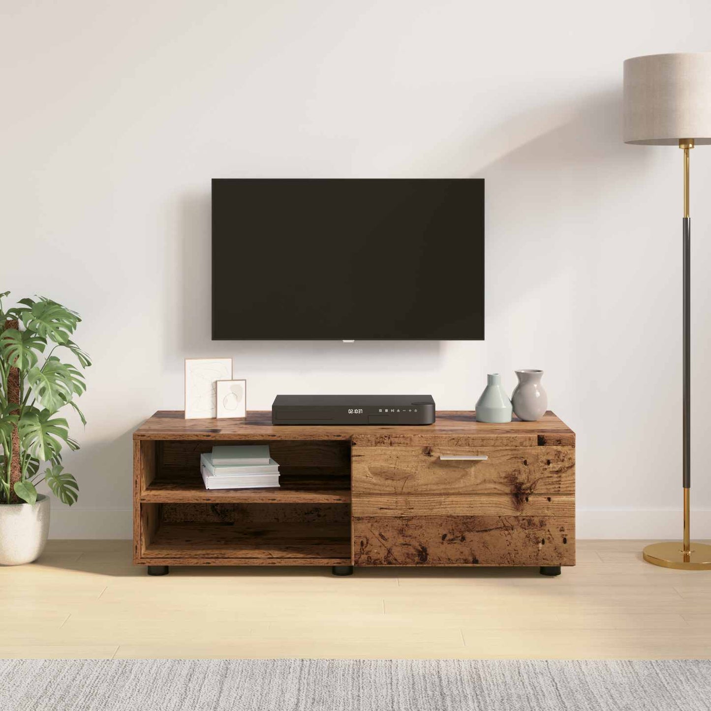 vidaXL Wooden Cabinet Old Wood 100.5 x 39 x 30 cm Engineered Wood