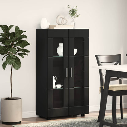 vidaXL Sideboard FLORIN Black 55.5 x 29 x 100 cm Engineered Wood