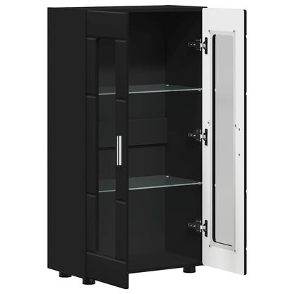 vidaXL Sideboard FLORIN Black 55.5 x 29 x 100 cm Engineered Wood