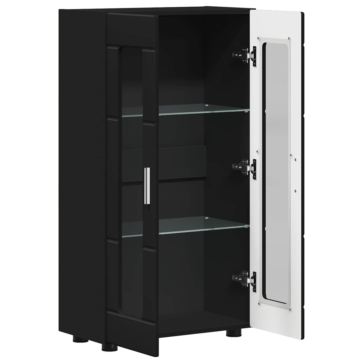 vidaXL Sideboard FLORIN 55.5 x 29 x 100 cm Black Engineered Wood