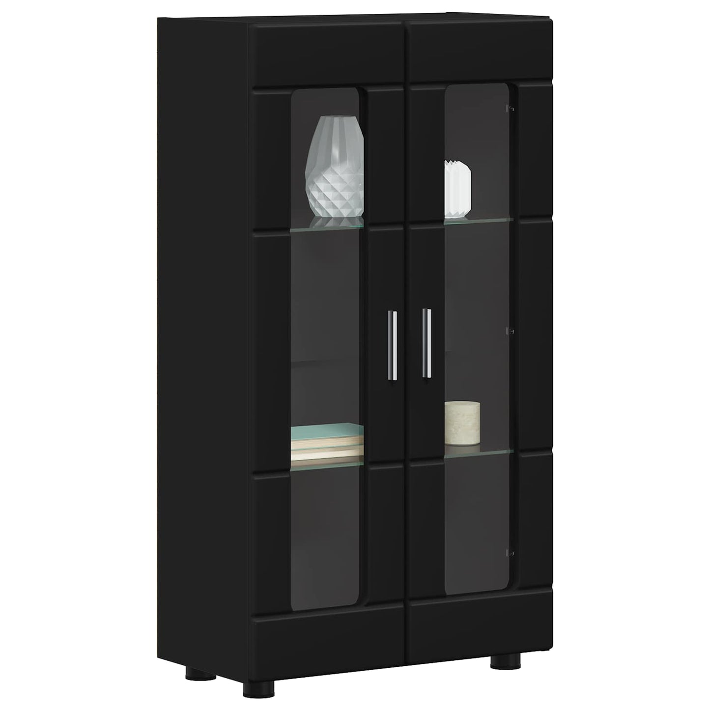 vidaXL Sideboard FLORIN Black 55.5 x 29 x 100 cm Engineered Wood