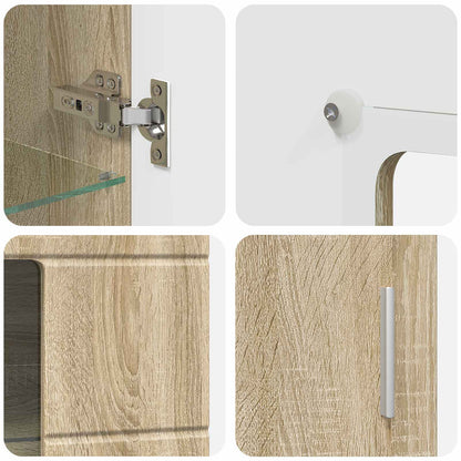 vidaXL Sideboard FLORIN Sonoma Oak 55.5 x 29 x 100 cm Engineered Wood