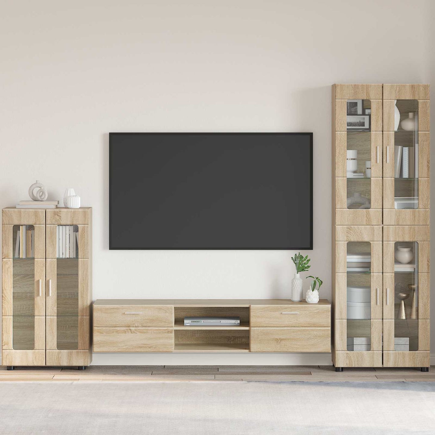 vidaXL Sideboard FLORIN Sonoma Oak 55.5 x 29 x 100 cm Engineered Wood