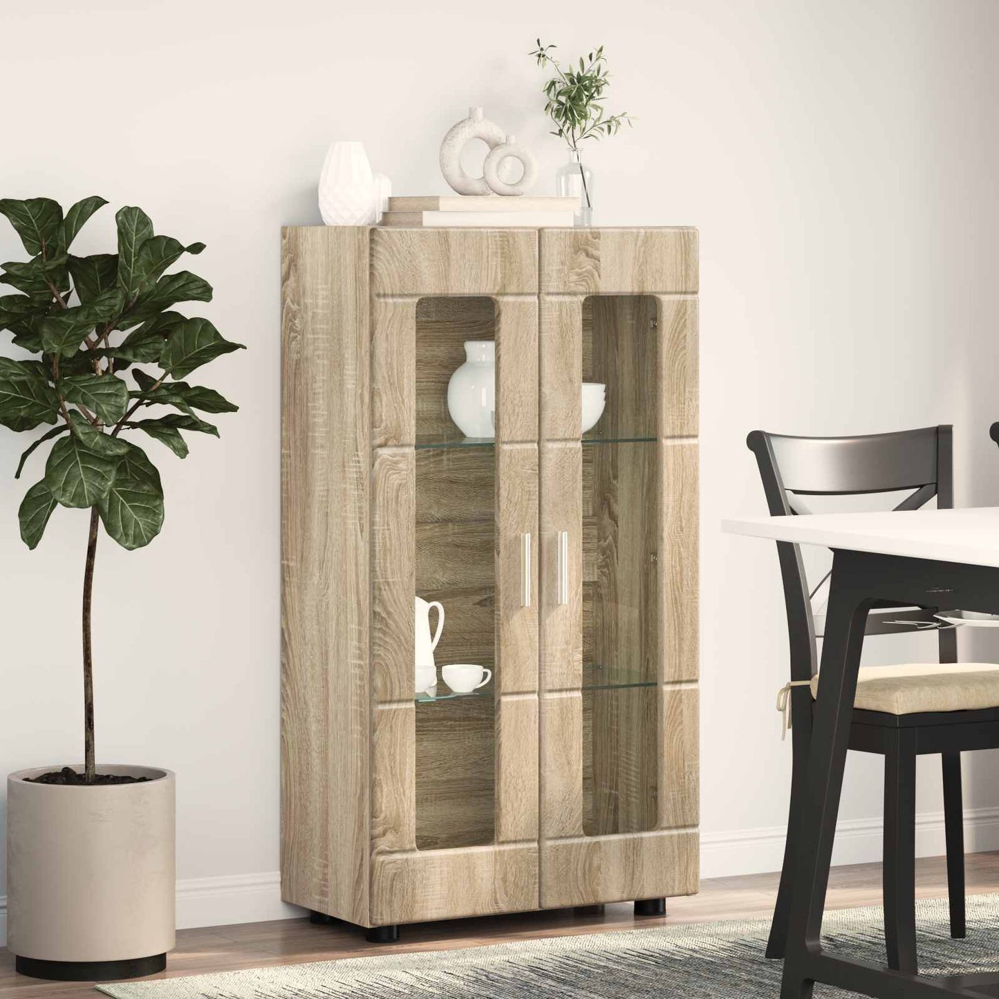 vidaXL Sideboard FLORIN Sonoma Oak 55.5 x 29 x 100 cm Engineered Wood