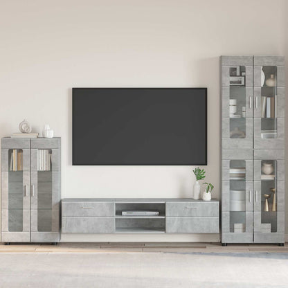 vidaXL Sideboard FLORIN 55.5 x 29 x 100 cm Concrete Grey