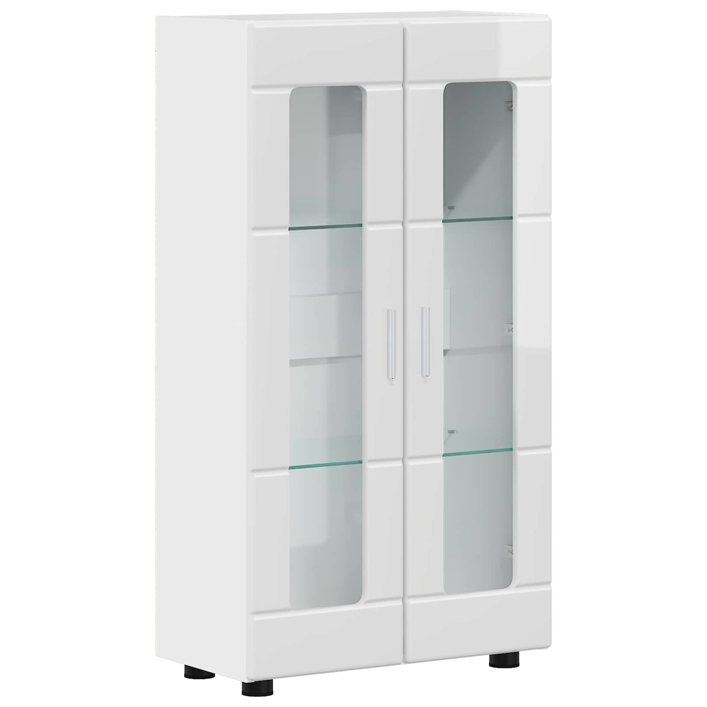 vidaXL Sideboard with Shelf FLORIN High Gloss White 55.5 x 29 x 100 cm