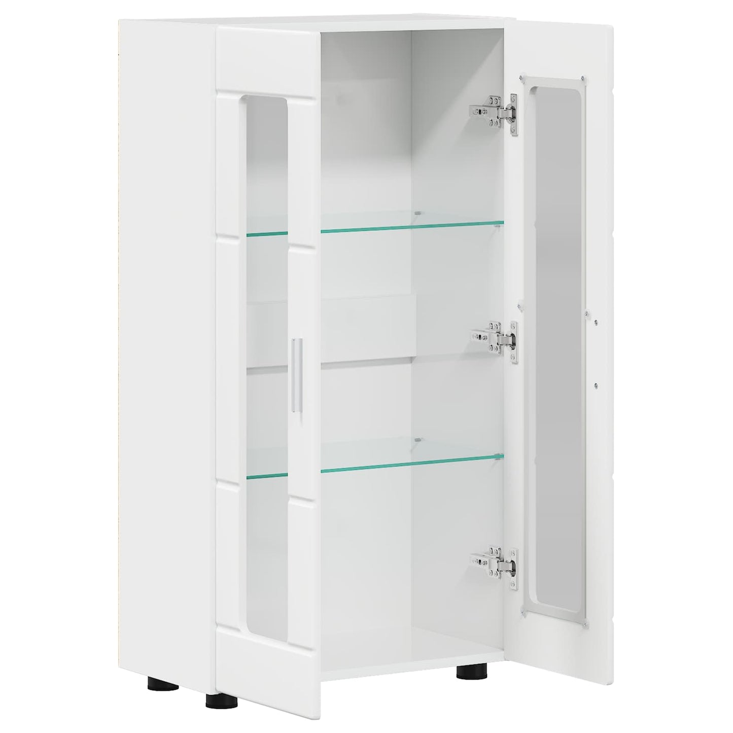 vidaXL Sideboard with Shelf FLORIN High Gloss White 55.5 x 29 x 100 cm