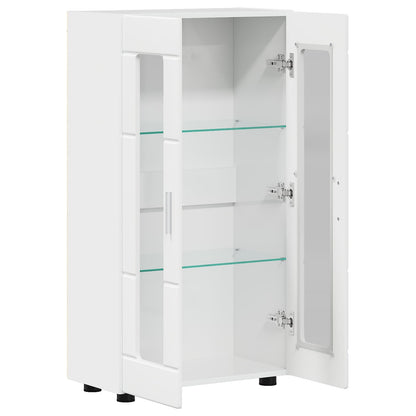 vidaXL Sideboard with Shelf FLORIN High Gloss White 55.5 x 29 x 100 cm