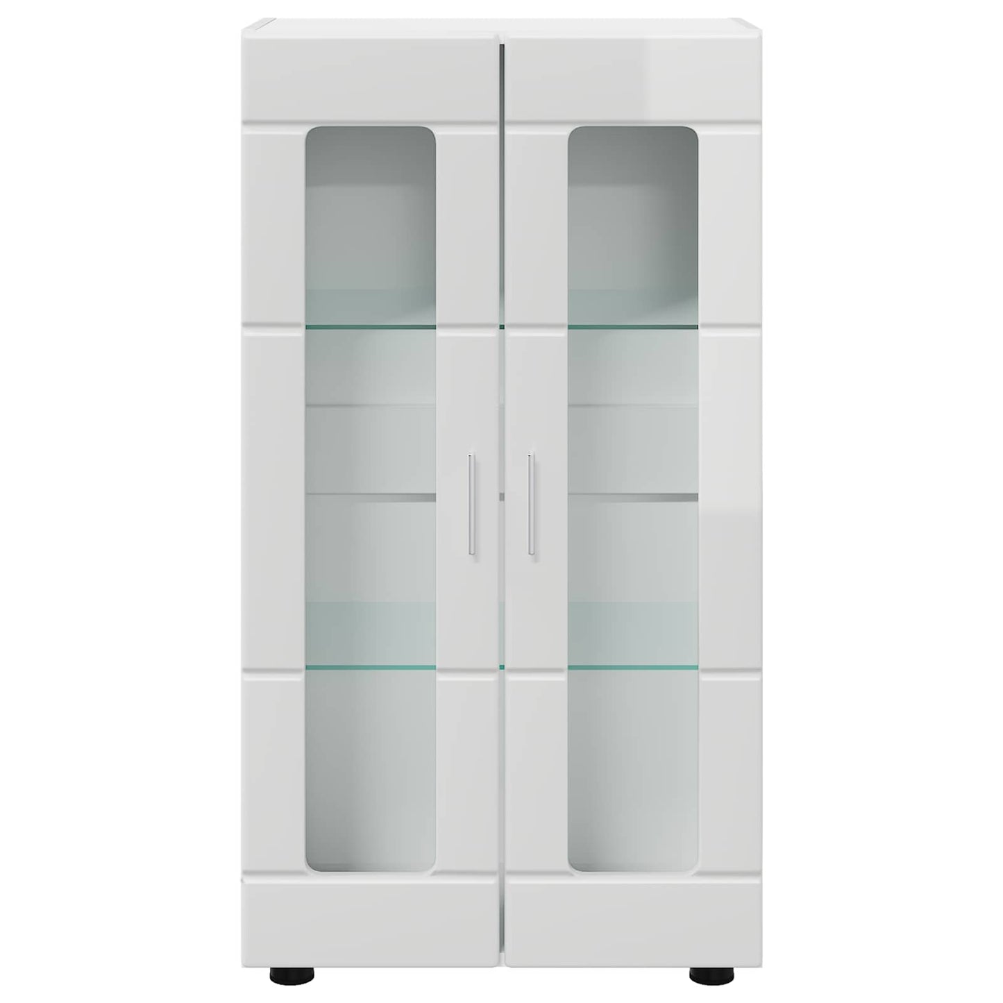 vidaXL Sideboard with Shelf FLORIN High Gloss White 55.5 x 29 x 100 cm