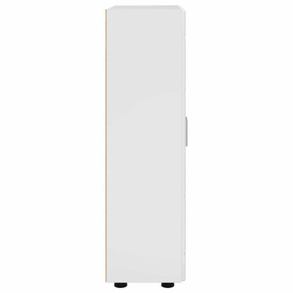 vidaXL Sideboard with Shelf FLORIN High Gloss White 55.5 x 29 x 100 cm