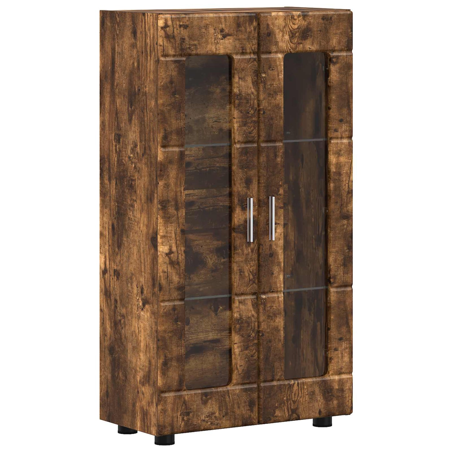 vidaXL Sideboard FLORIN Smoked Oak 55.5 x 29 x 100 cm Engineered Wood