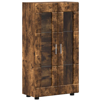 vidaXL Sideboard FLORIN Smoked Oak 55.5 x 29 x 100 cm Engineered Wood