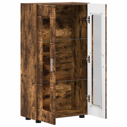 vidaXL Sideboard FLORIN Smoked Oak 55.5 x 29 x 100 cm Engineered Wood