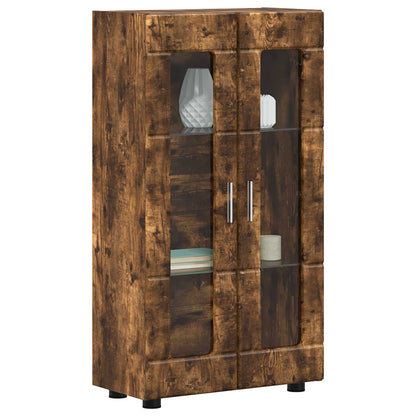 vidaXL Sideboard FLORIN Smoked Oak 55.5 x 29 x 100 cm Engineered Wood