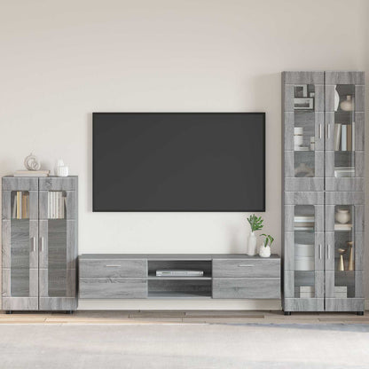 vidaXL Sideboard FLORIN Grey Sonoma 55.5 x 29 x 100 cm Engineered Wood