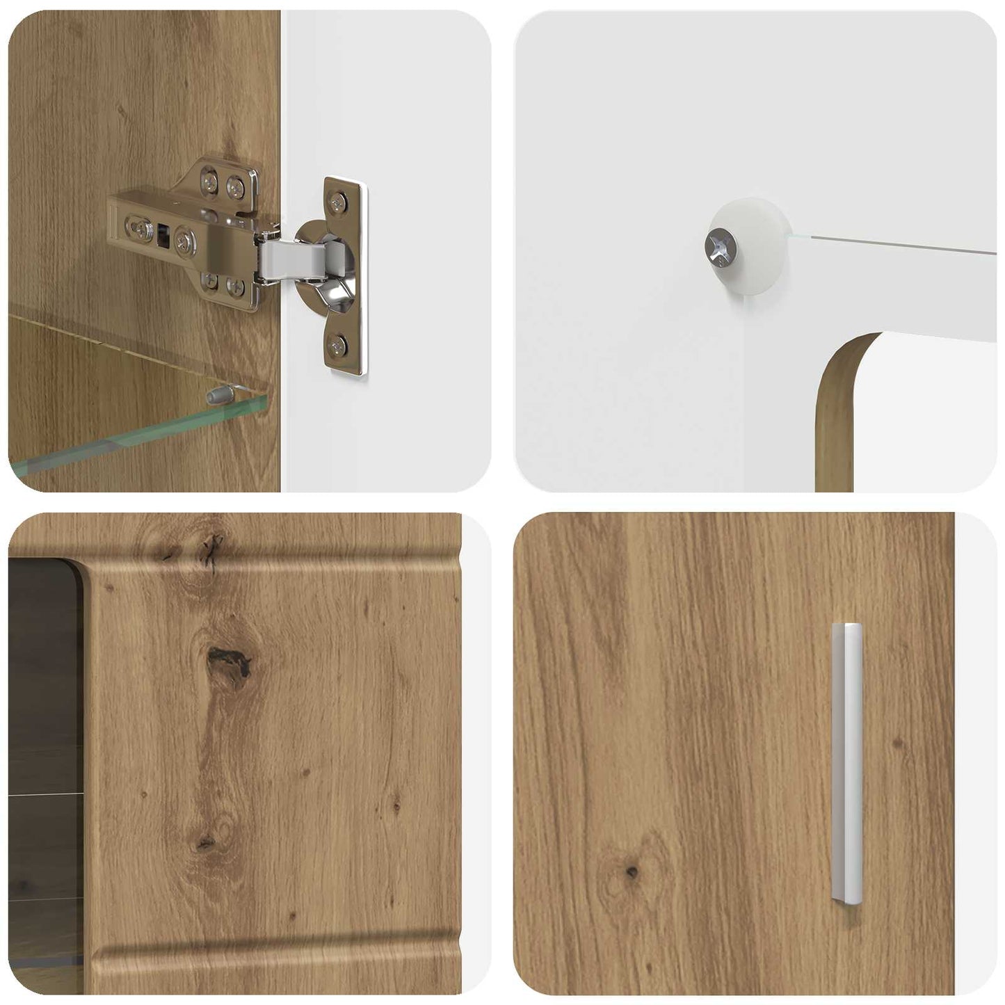 vidaXL Sideboard FLORIN 55.5 x 29 x 100 cm Artisan Oak Engineered Wood