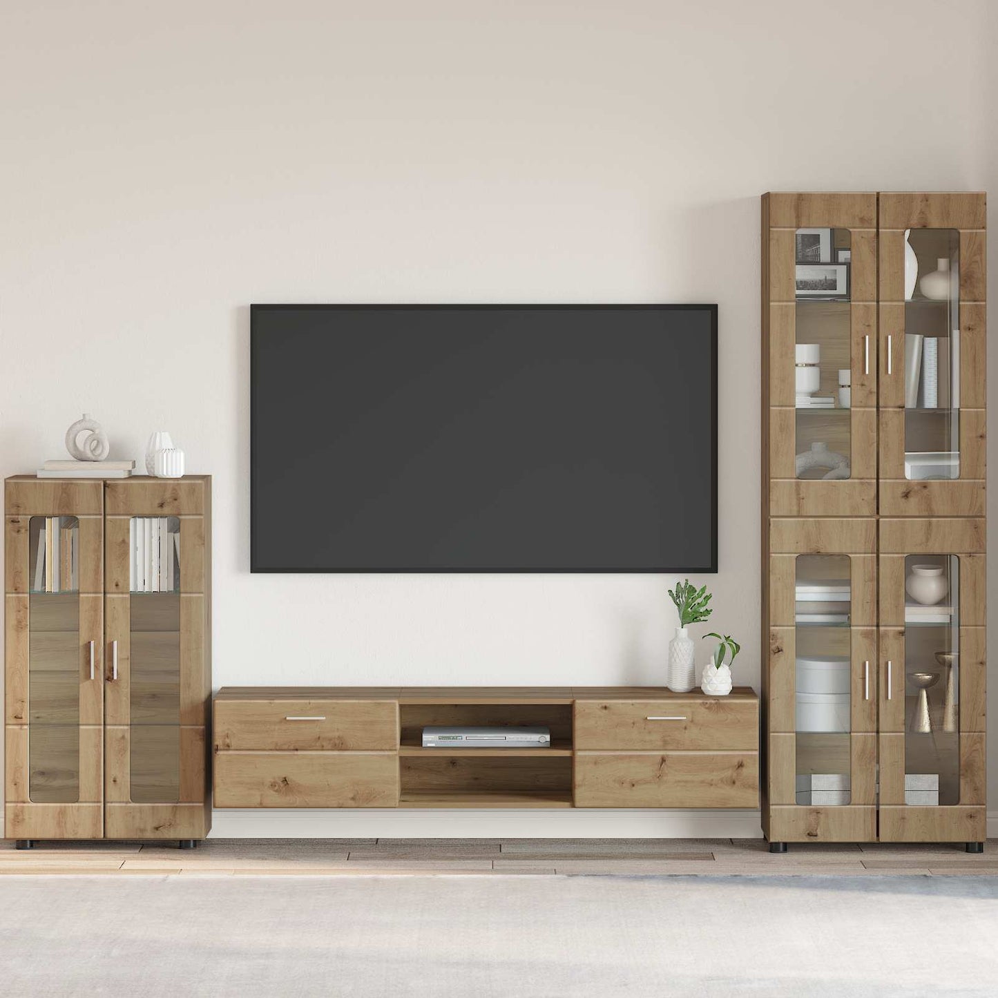 vidaXL Sideboard FLORIN 55.5 x 29 x 100 cm Artisan Oak Engineered Wood