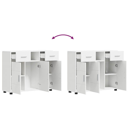 vidaXL Wooden Cabinet White 88.5 x 30.5 x 73 cm Engineered Wood