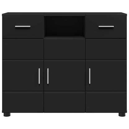 vidaXL Wooden Cabinet Black 88.5 x 30.5 x 73 cm Engineered Wood