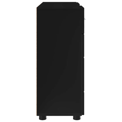 vidaXL Wooden Cabinet Black 88.5 x 30.5 x 73 cm Engineered Wood
