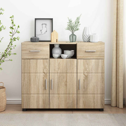 vidaXL Wooden Cabinet Sonoma Oak 88.5 x 30.5 x 73 cm Engineered Wood