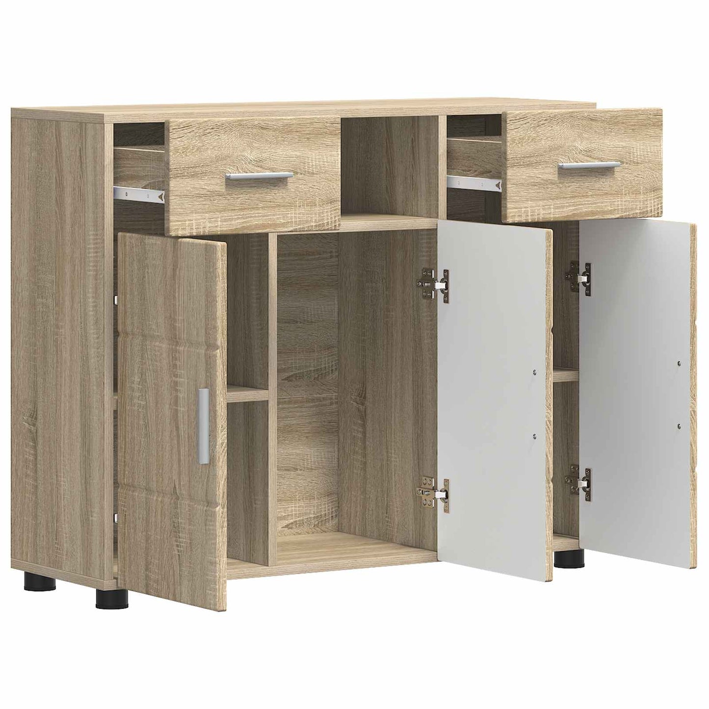 vidaXL Wooden Cabinet Sonoma Oak 88.5 x 30.5 x 73 cm Engineered Wood