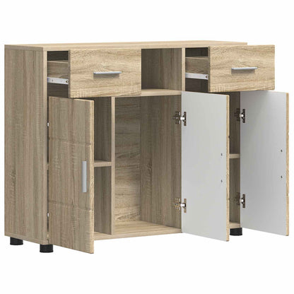 vidaXL Wooden Cabinet Sonoma Oak 88.5 x 30.5 x 73 cm Engineered Wood