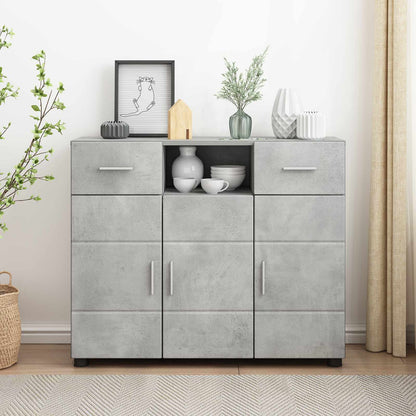 vidaXL Wooden Cabinet Concrete Grey Engineered Wood