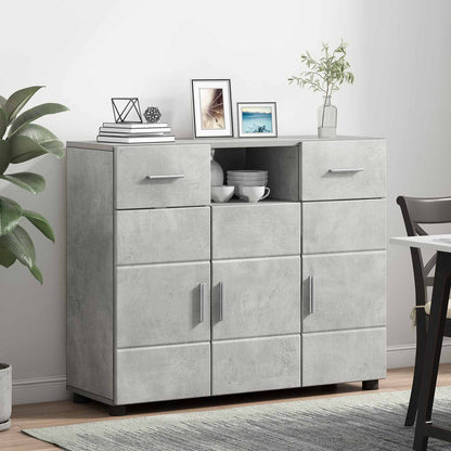 vidaXL Wooden Cabinet Concrete Grey Engineered Wood