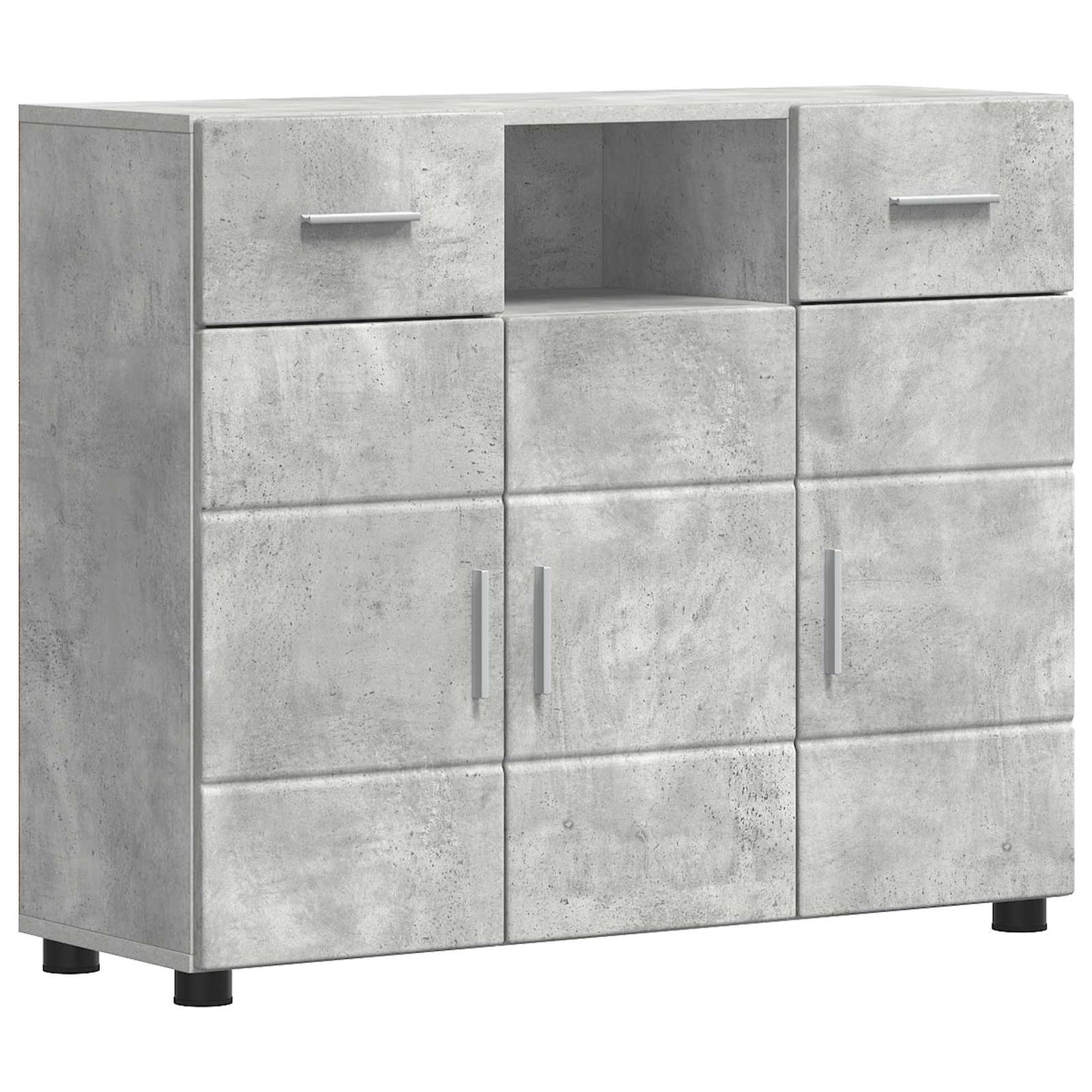 vidaXL Wooden Cabinet Concrete Grey Engineered Wood