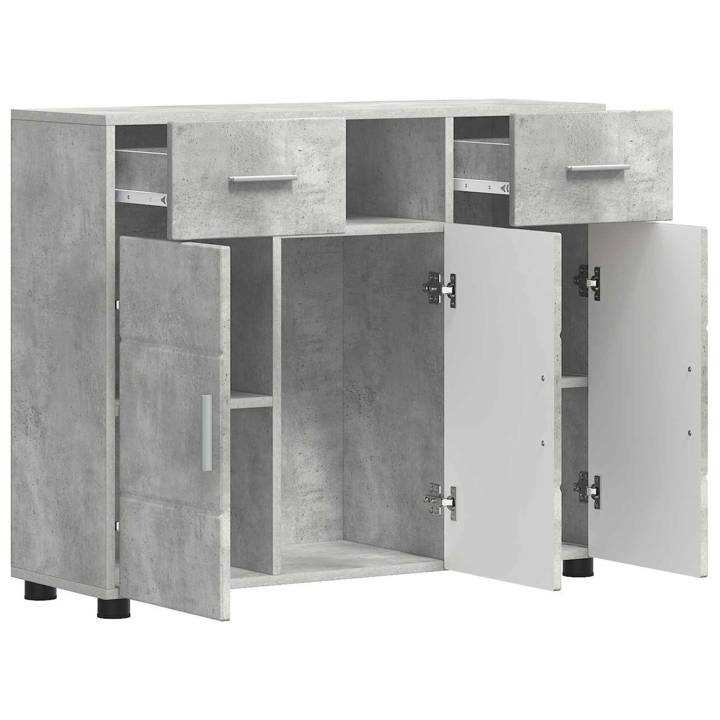 vidaXL Wooden Cabinet Concrete Grey Engineered Wood