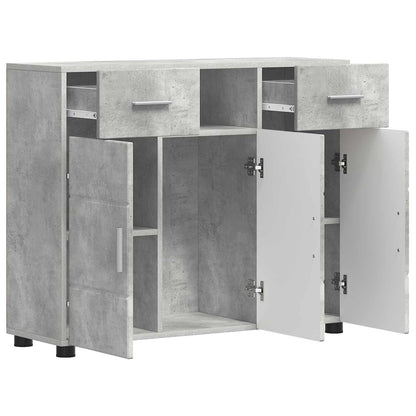 vidaXL Wooden Cabinet Concrete Grey Engineered Wood