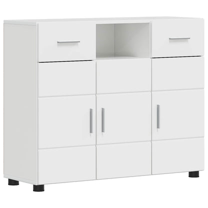 vidaXL Wooden Cabinet with Drawer High Gloss White 88.5 x 30.5 x 73 cm