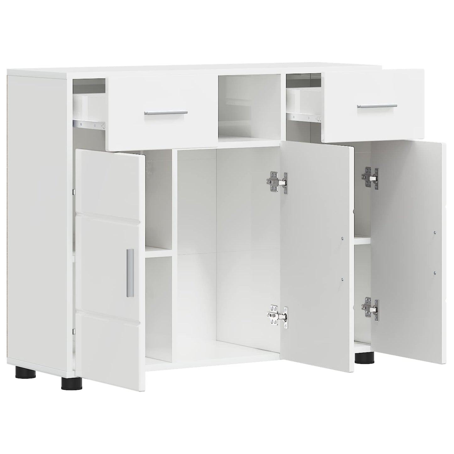 vidaXL Wooden Cabinet with Drawer High Gloss White 88.5 x 30.5 x 73 cm