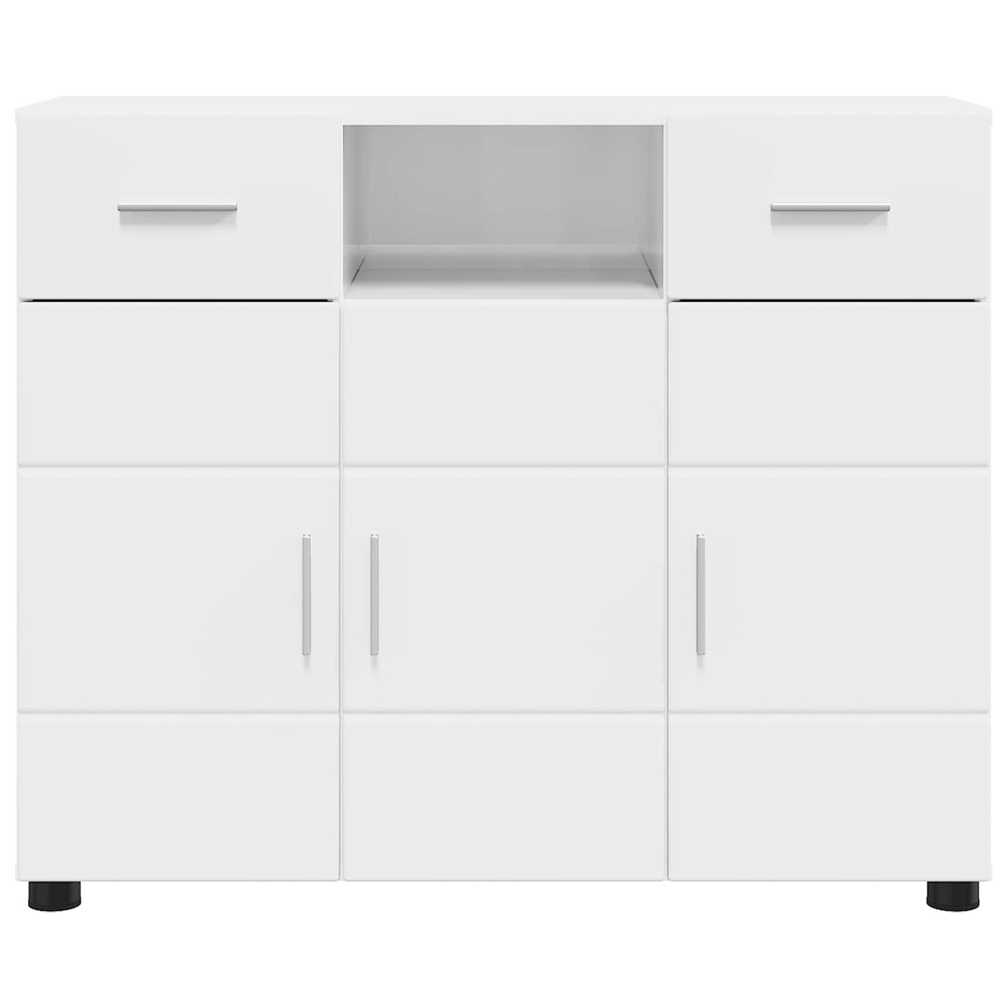 vidaXL Wooden Cabinet with Drawer High Gloss White 88.5 x 30.5 x 73 cm