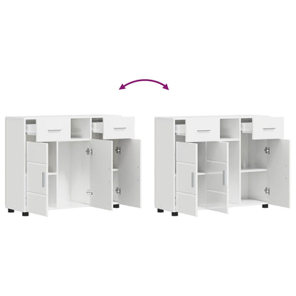 vidaXL Wooden Cabinet with Drawer High Gloss White 88.5 x 30.5 x 73 cm