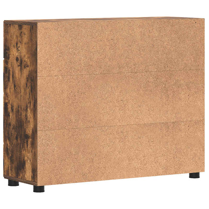 vidaXL Wooden Cabinet Smoked Oak 88.5 x 30.5 x 73 cm Engineered Wood
