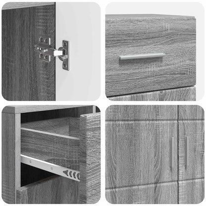 vidaXL Wooden Cabinet Grey Sonoma Engineered Wood