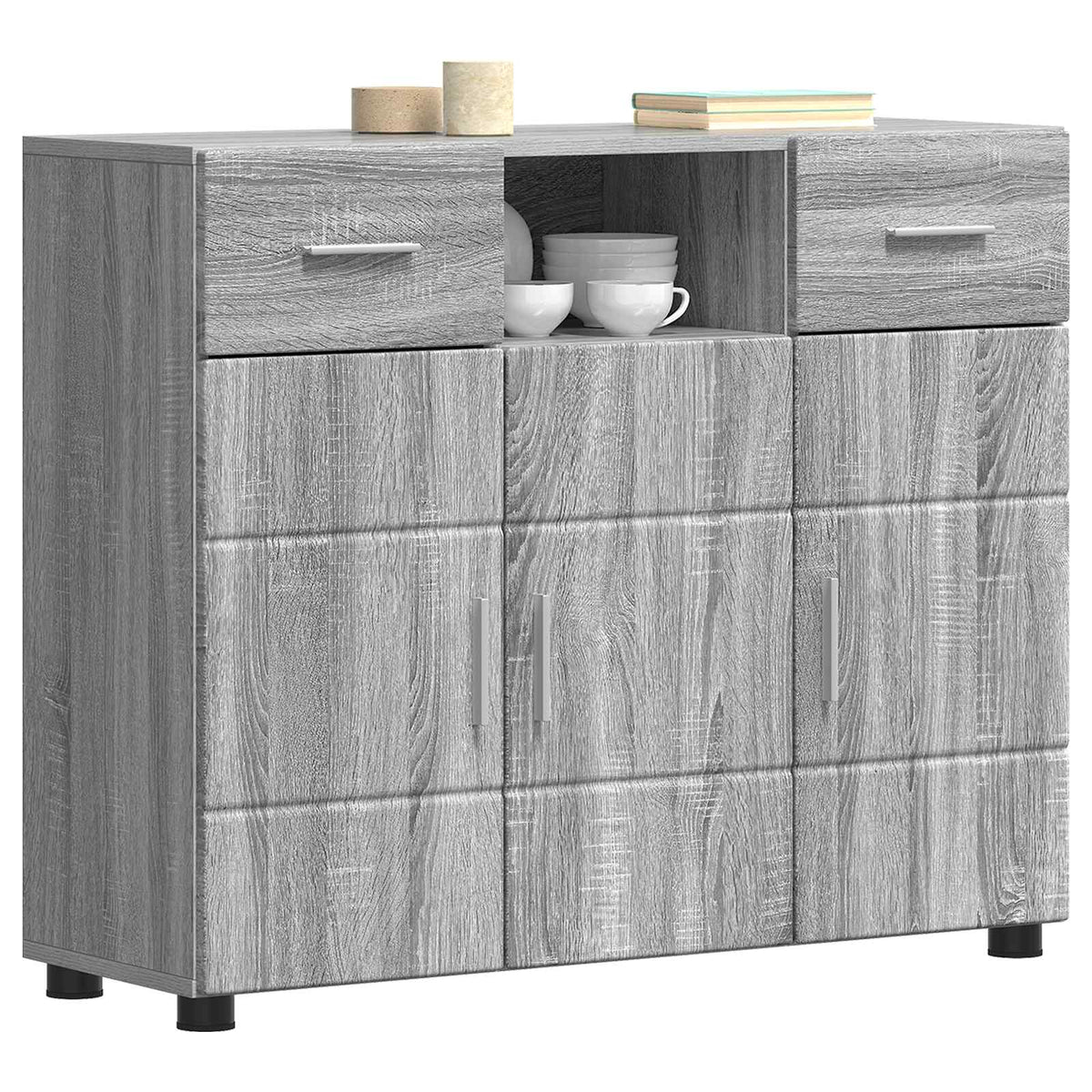 vidaXL Wooden Cabinet Grey Sonoma Engineered Wood