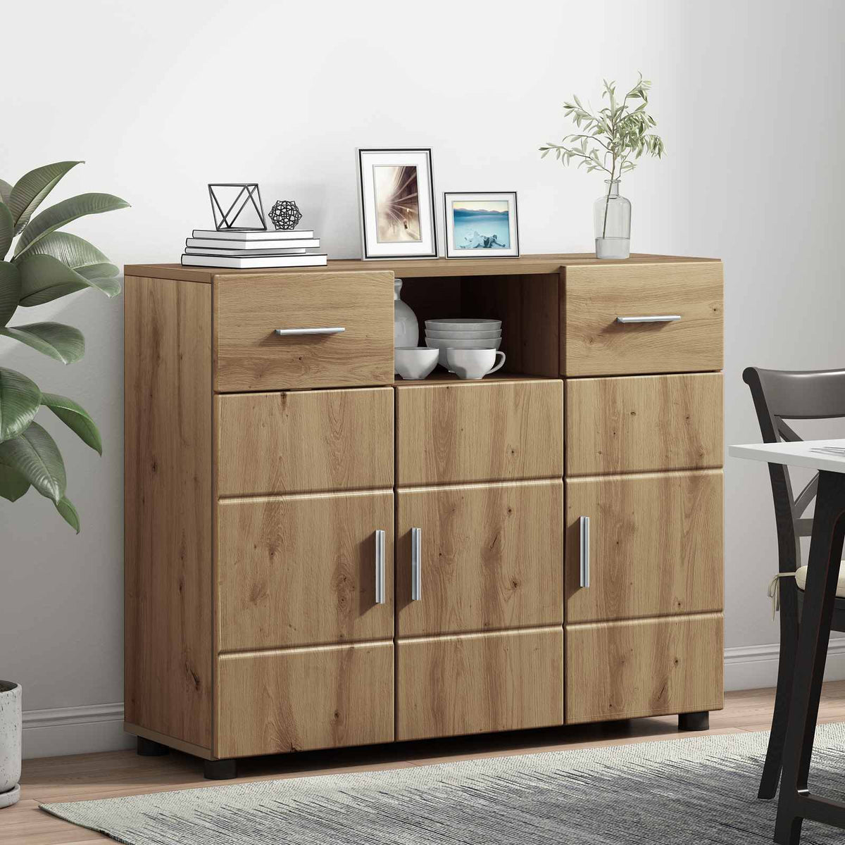 vidaXL Wooden Cabinet Artisan Oak Engineered Wood